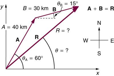 Solved Suppose A Pilot Flies 40.0 Km In A Direction 60 | Chegg.com