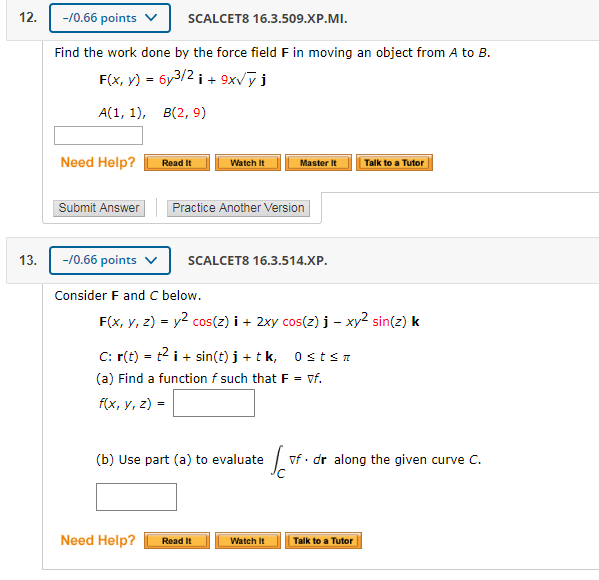 Solved 12 10 66 Points V Scalcet8 16 3 509 Xp Mi Fin Chegg Com