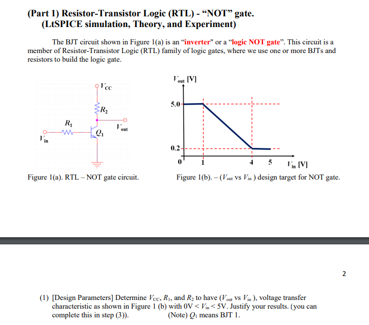 (Part 1) ResistorTransistor Logic (RTL) "NOT”