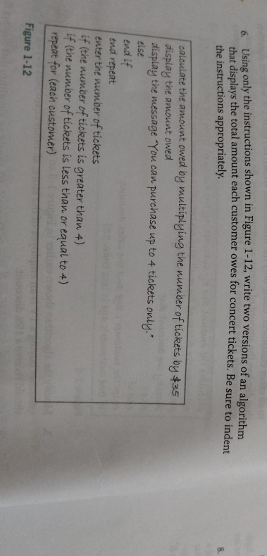 Solved 6. Ulsing only the instructions shown in Figure 1-12, | Chegg.com