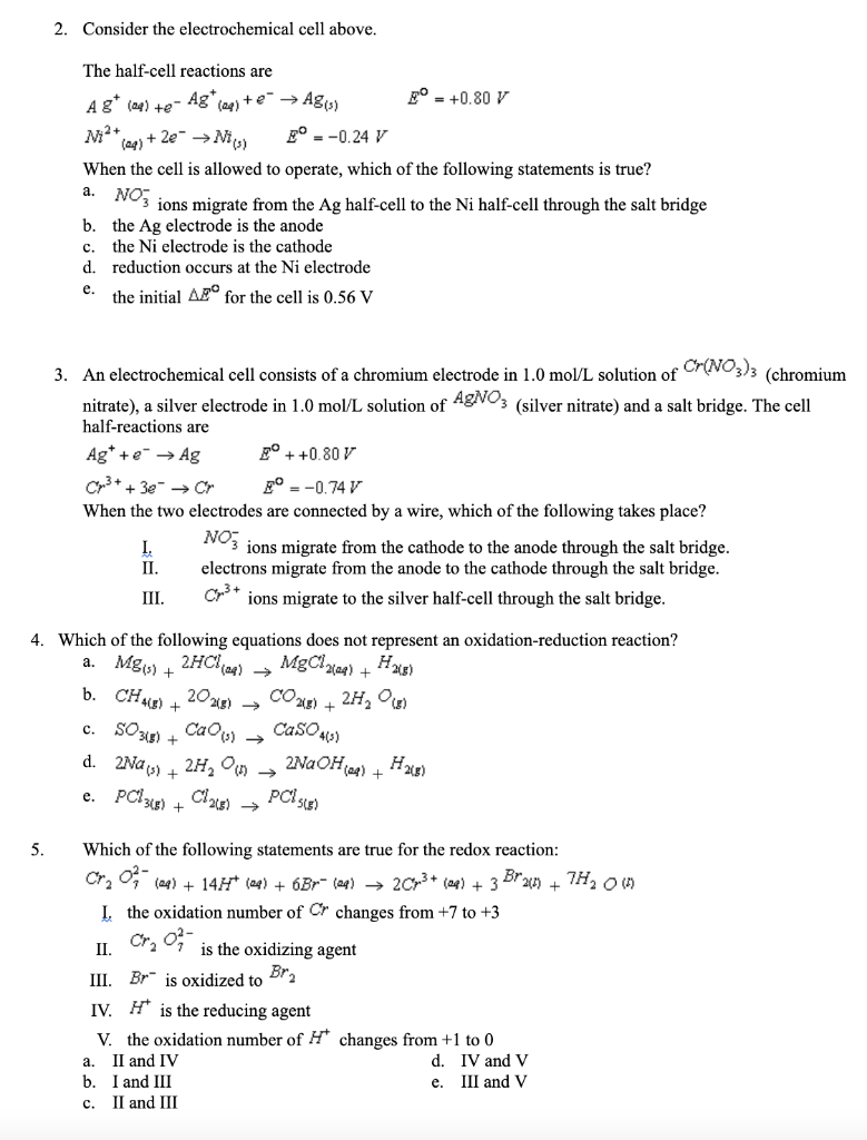 Solved Ag+(aq)+e−Ag+(aq)+e−→Ag(s)E∘=+0.80 | Chegg.com