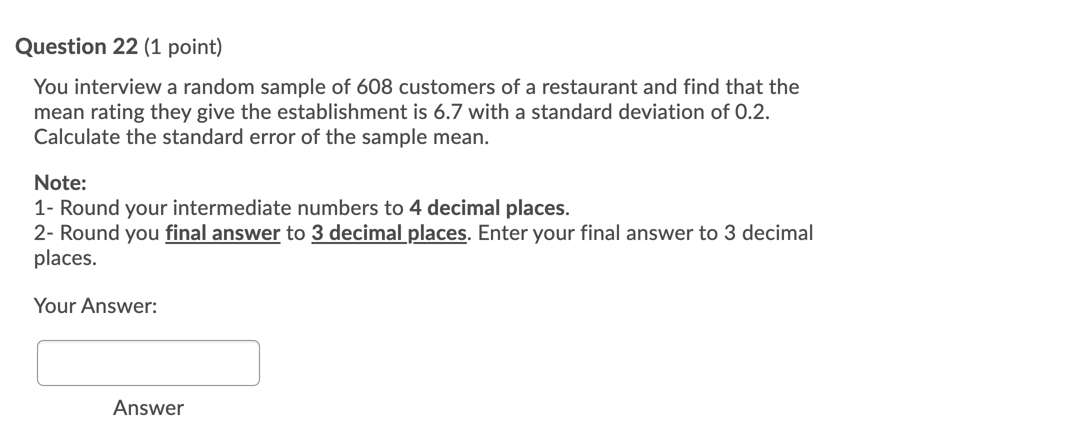 Solved Question 22 (1 point) You interview a random sample | Chegg.com
