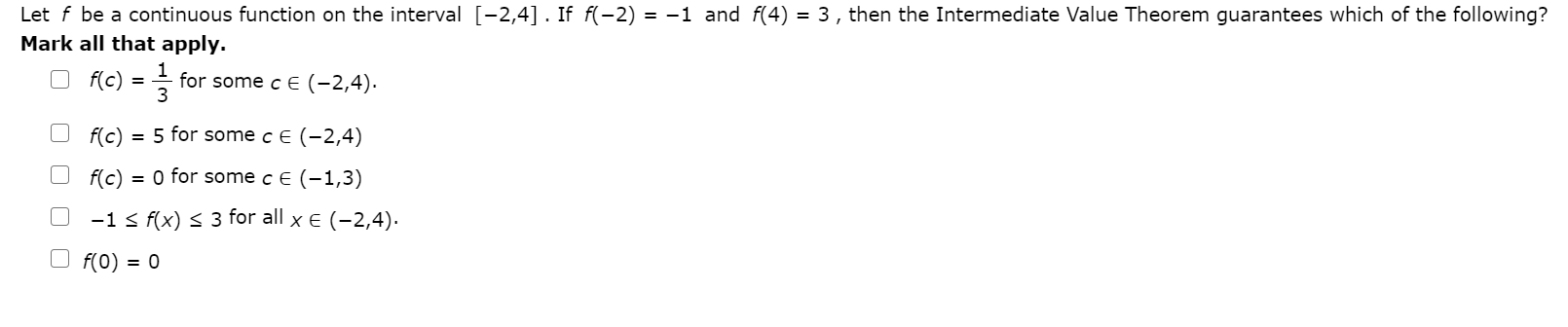 Solved Let f be a continuous function on the interval | Chegg.com