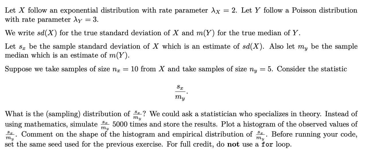 Solved Let X follow an exponential distribution with rate | Chegg.com