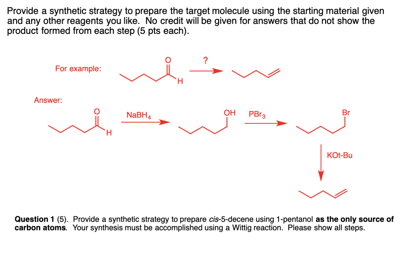 Solved Provide a synthetic strategy to prepare the target | Chegg.com