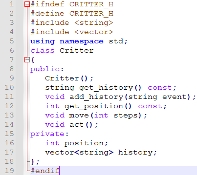 Solved The Critter class is a base class with some | Chegg.com