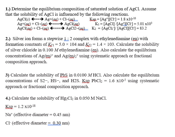 Solved 1.) Determine the equilibrium composition of | Chegg.com