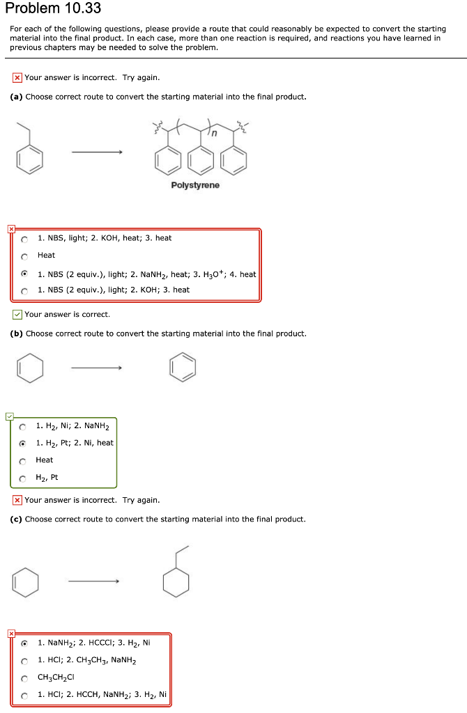 Solved Problem 10.33 For each of the following questions, | Chegg.com