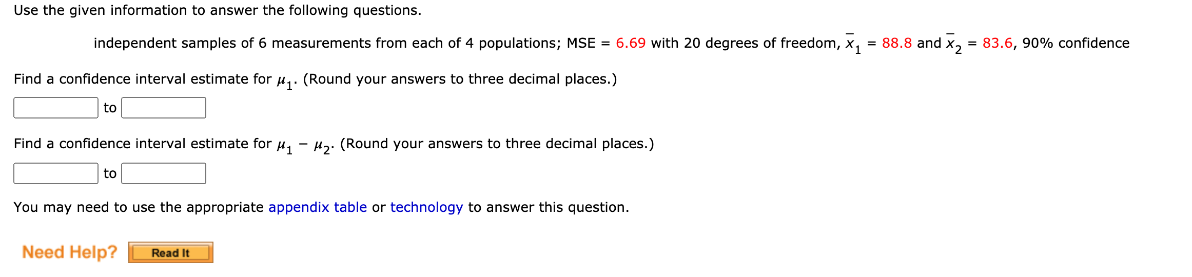 Solved Use the given information to answer the following | Chegg.com