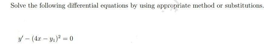 Solved Solve The Following Differential Equations By Using | Chegg.com