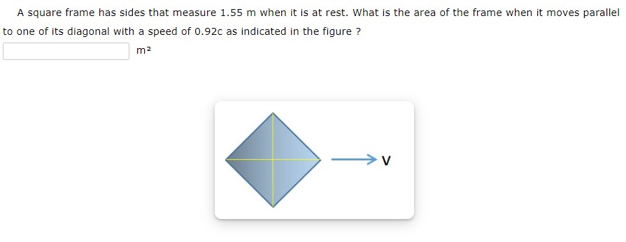 Solved A square frame has sides that measure 1.55 m when it | Chegg.com