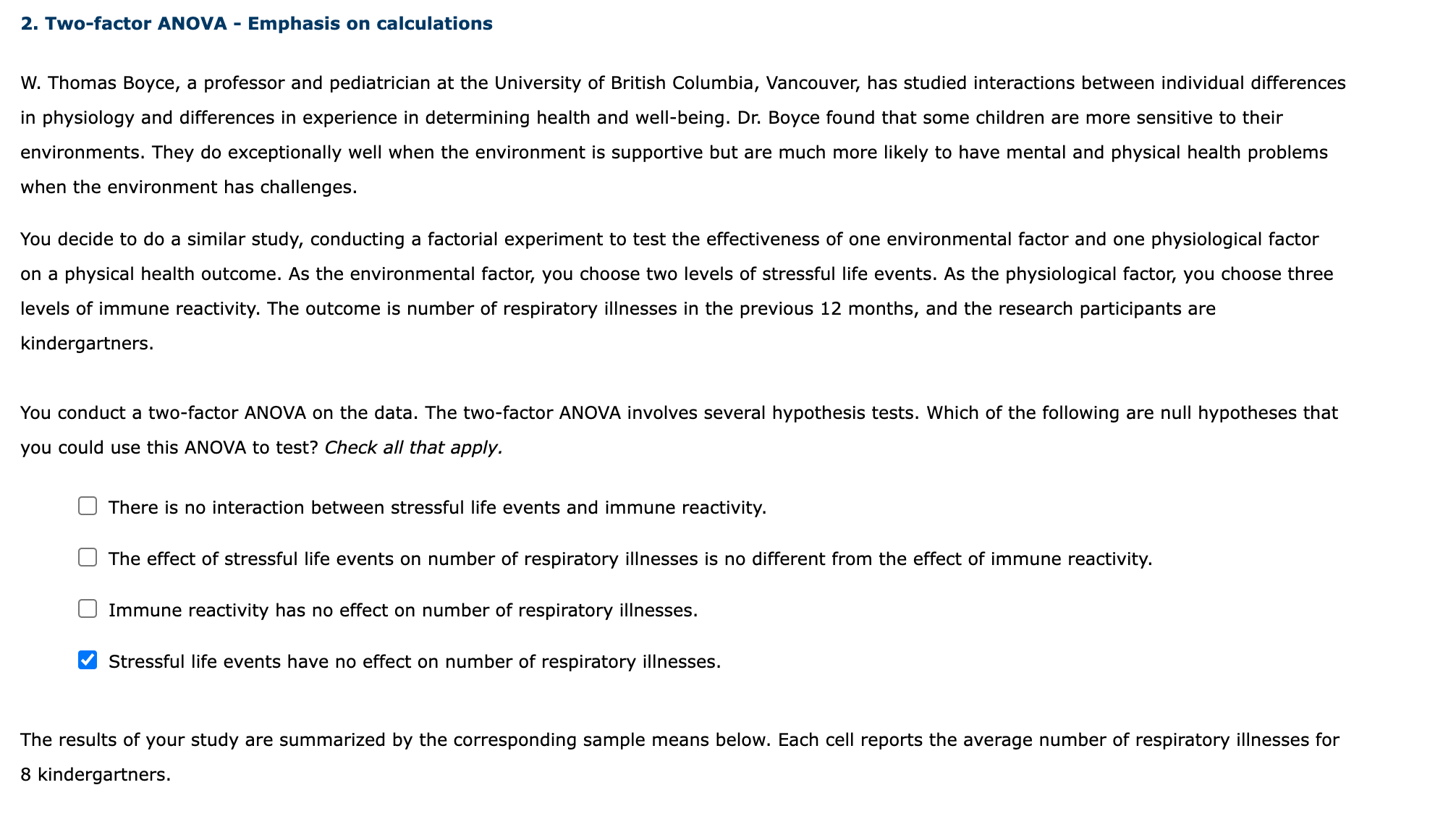 Solved 2. Two-factor ANOVA - Emphasis On Calculations W. | Chegg.com