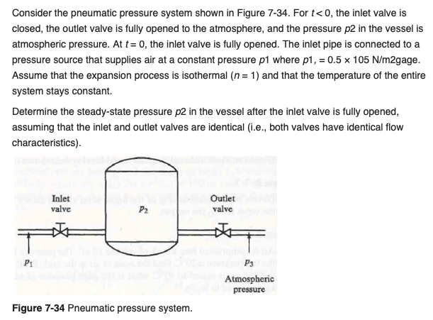 Consider The Pneumatic Pressure System Shown In | Chegg.com