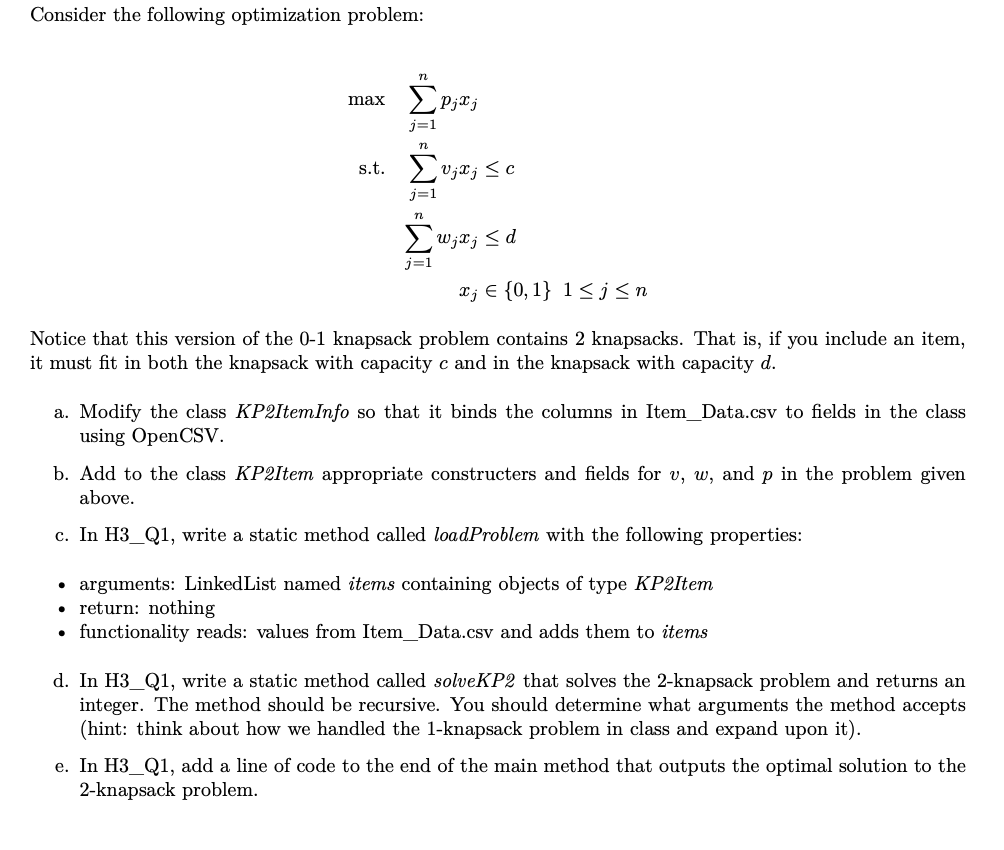H3 01 Java Timport Com Opencsv Bean Csvtobeanbuild Chegg Com