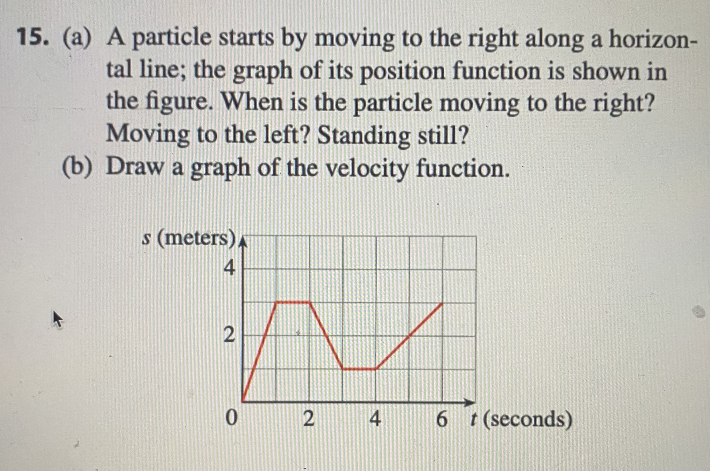 Solved 5. (a) A particle starts by moving to the right along 