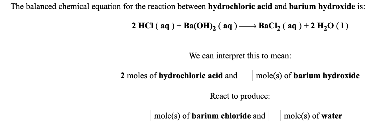 Hcl Ba Oh 2