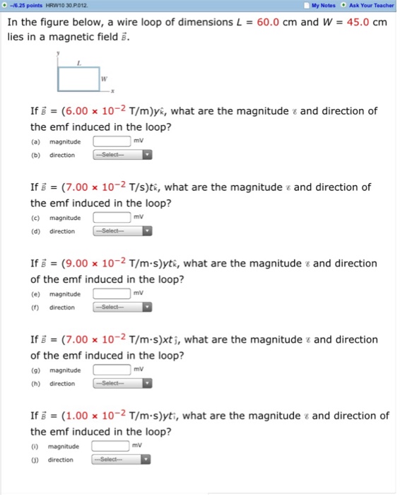 Solved In the figure below, a wire loop of dimensions L =