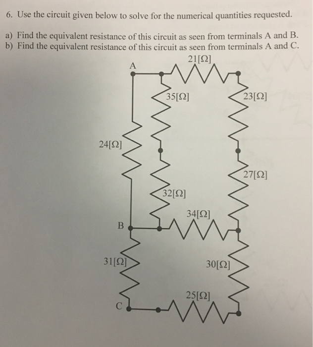 Solved 6. Use The Circuit Given Below To Solve For The | Chegg.com