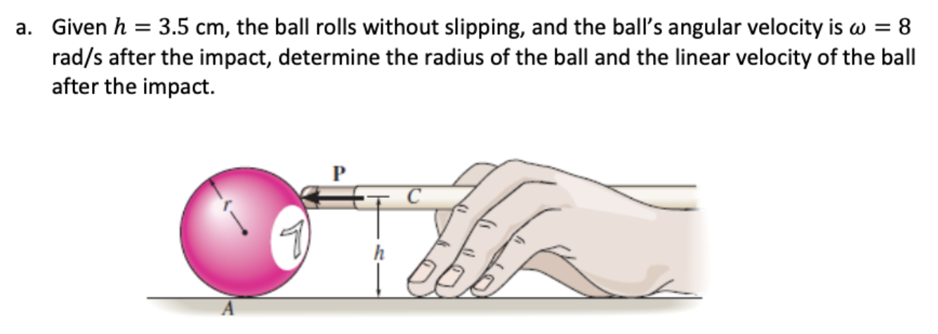 Solved Consider a billiard ball of radius r and mass m | Chegg.com