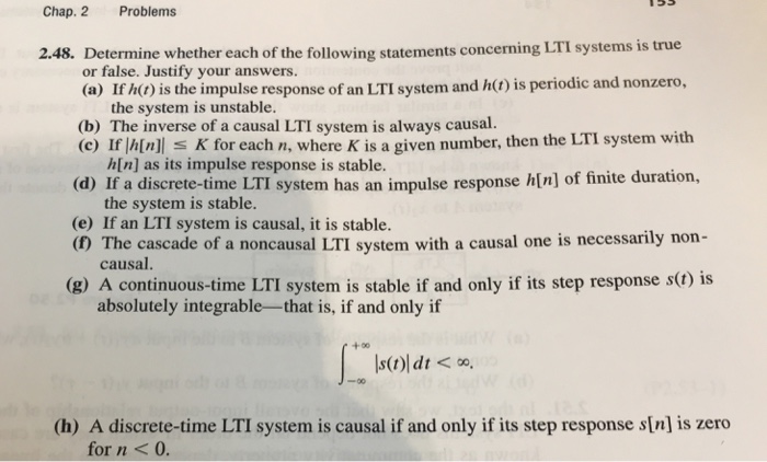 Solved Chap. 2 Problems 2.48. Determine Whether Each Of The | Chegg.com