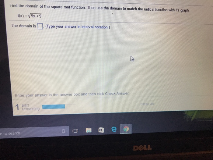 find the domain and range of the function root 9 x square
