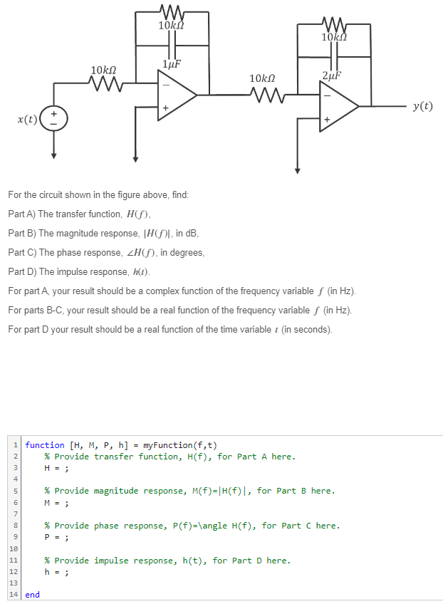 Solved For the circuit shown in the figure above, find:Part | Chegg.com