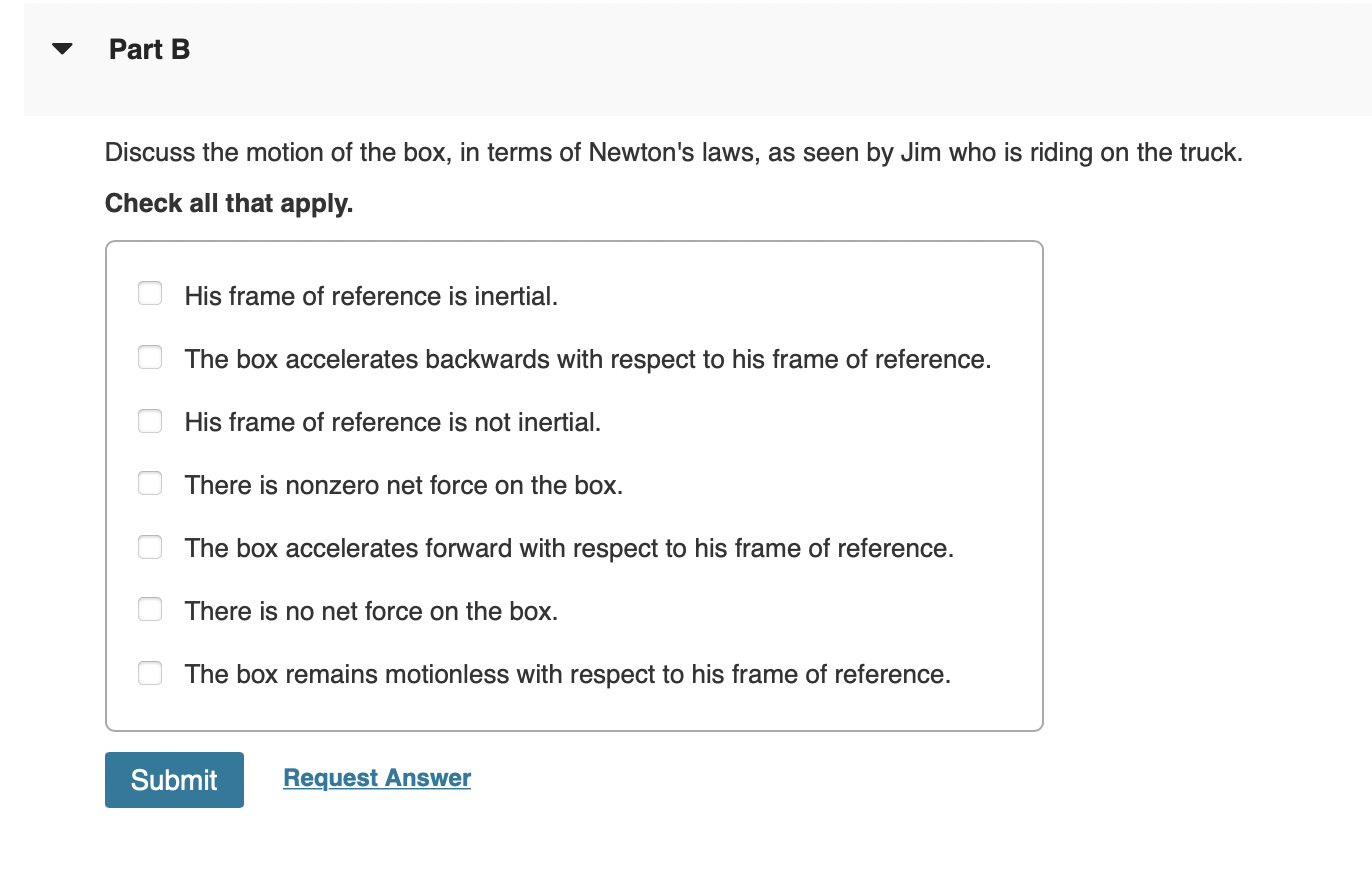 Solved A box rests on the (frictionless) bed of a truck. The