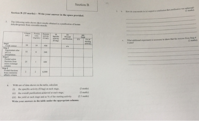 Section B Was Achieved? Section B (25 Marks)- Write | Chegg.com