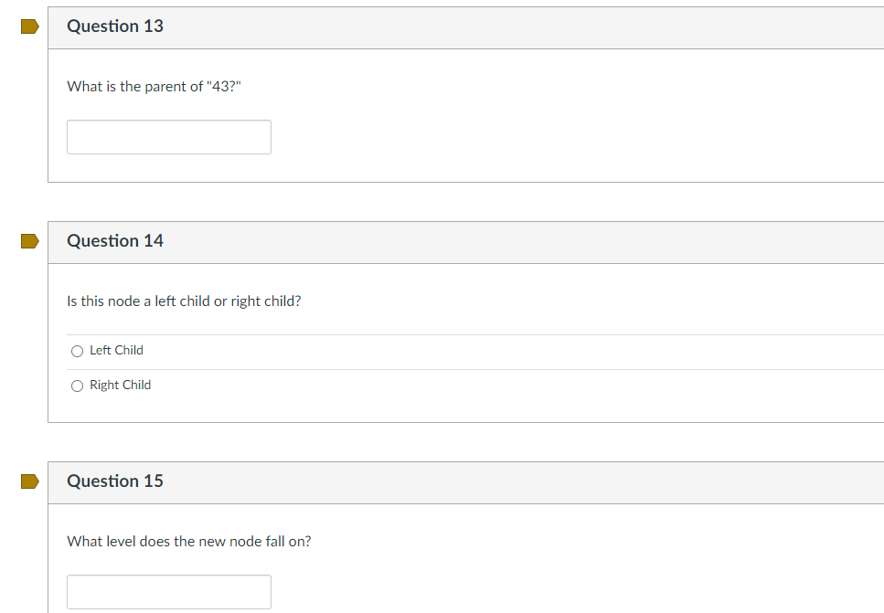Solved Take the following tree: Perform an insert of quot 43 quot Chegg com