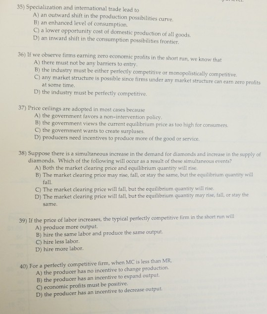 in a perfectly competitive market why does intro of firms not shift supply