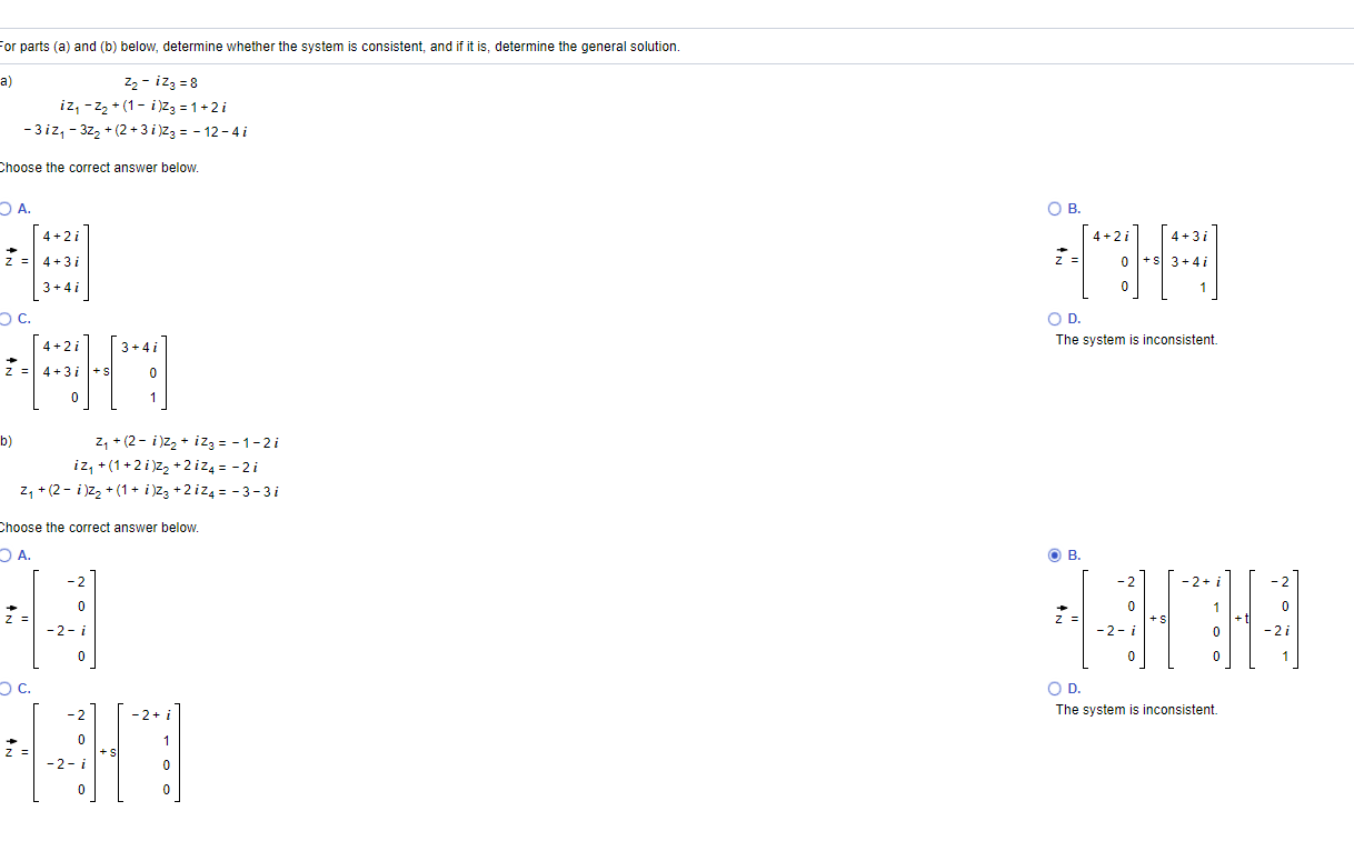 Solved For parts (a) and (b) below, determine whether the | Chegg.com