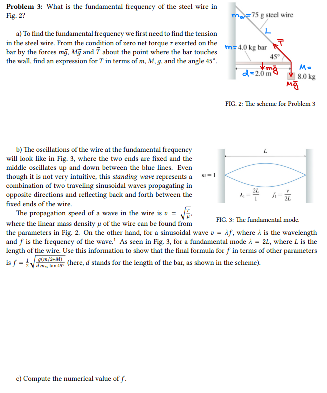 Problem 3: What is the fundamental frequency of the | Chegg.com