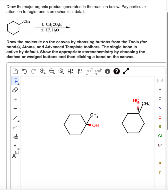 Solved Draw the major organic product generated in the