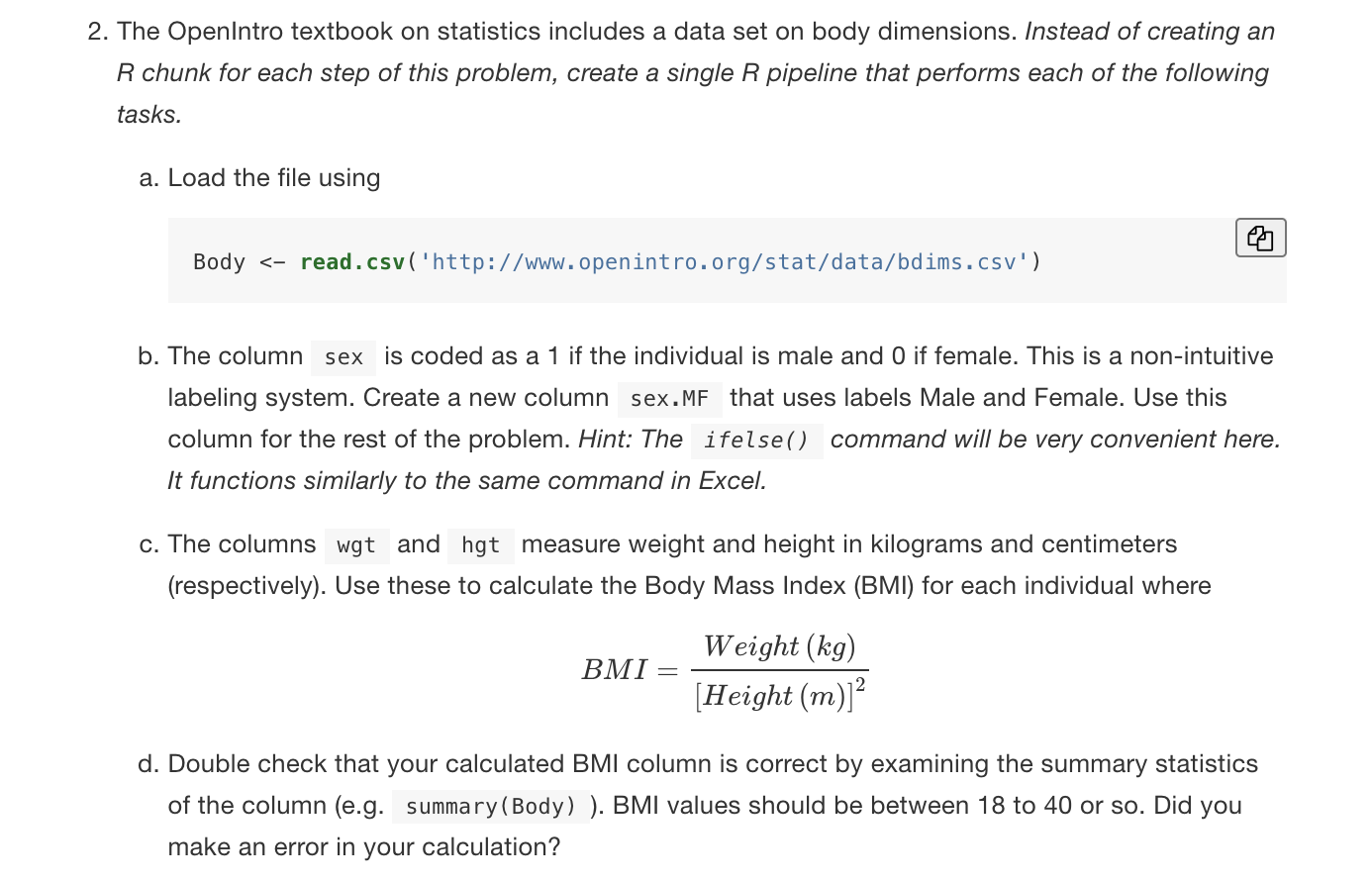 2. The OpenIntro Textbook On Statistics Includes A | Chegg.com