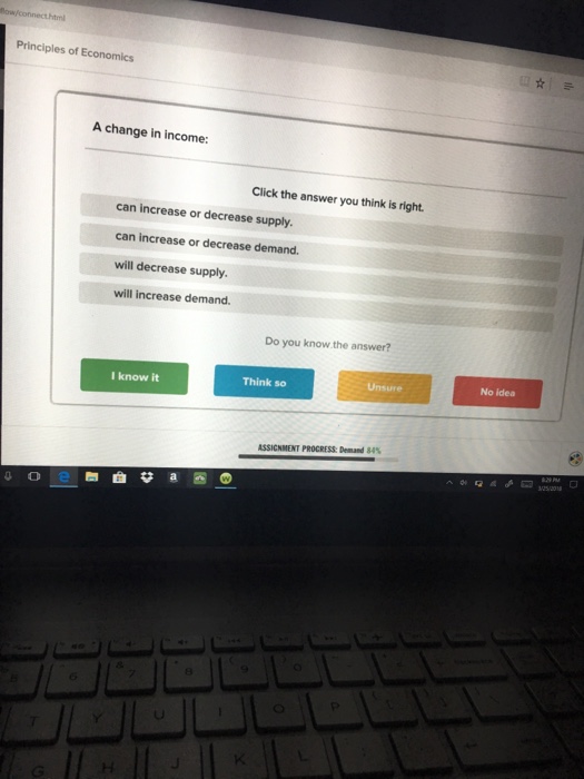 Solved Principles of Economics A change in income: Click the | Chegg.com