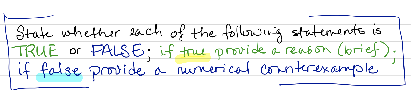 Solved State whether each of the following statements is | Chegg.com