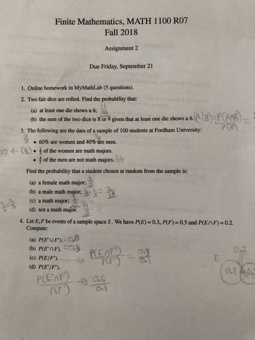 Math 1100 writing assignment