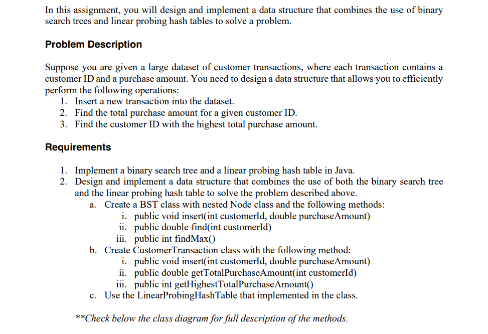 Solved In This Assignment, You Will Design And Implement A | Chegg.com