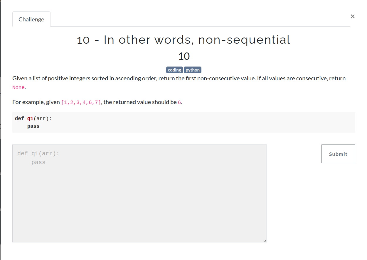 Solved 10− In other words, non-sequential 10 Given a list of | Chegg.com
