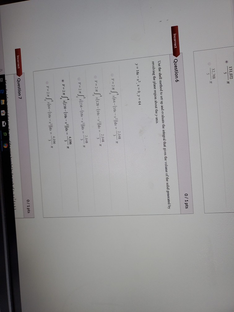 Solved V 707 0 1 Pts Incorrect Question 5 Use The Disk Or Chegg Com