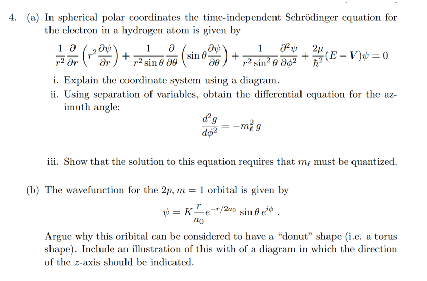 Solved (a) In spherical polar coordinates the | Chegg.com