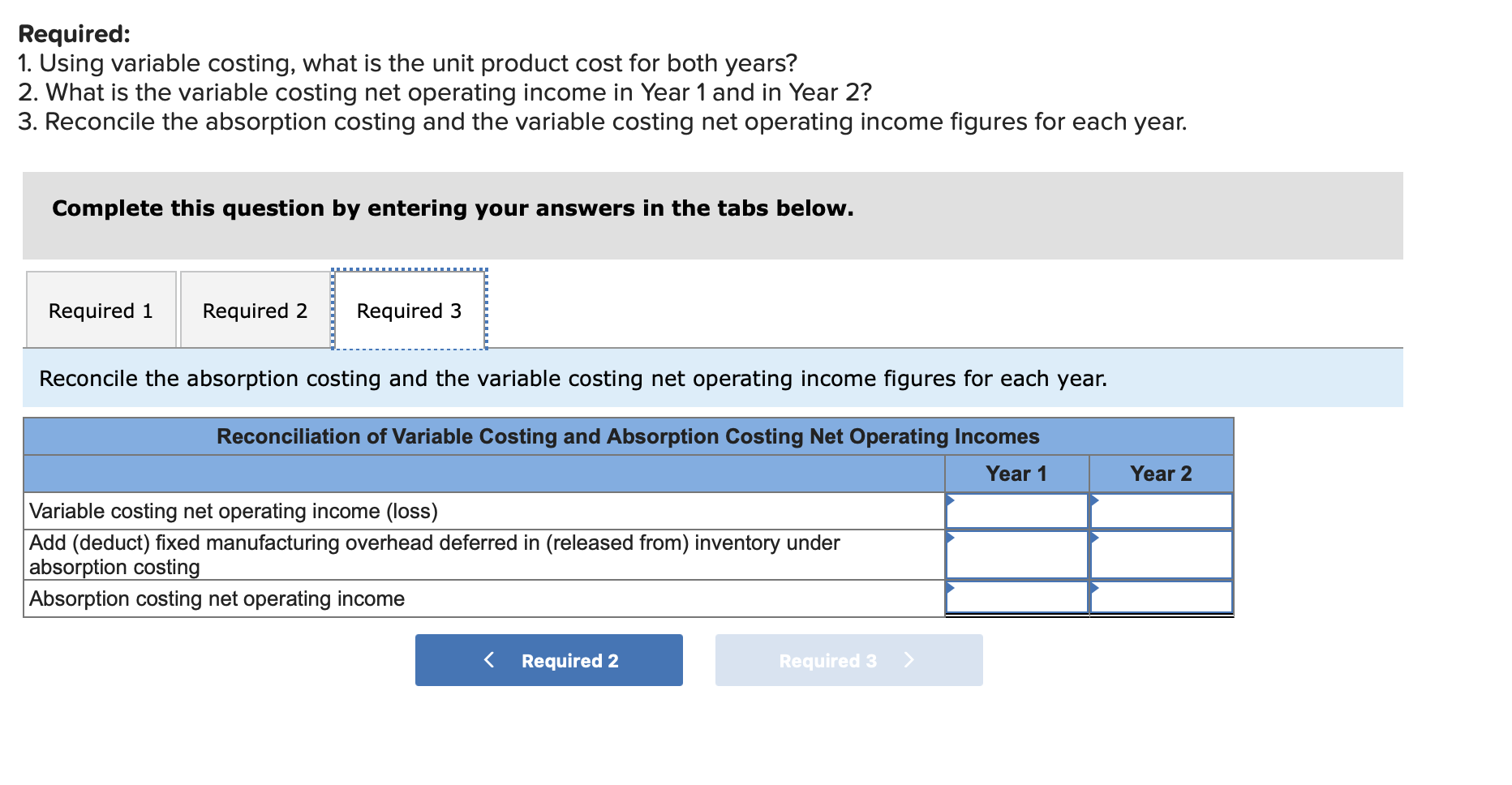 Solved Problem 6-19 (Algo) Variable Costing Income | Chegg.com