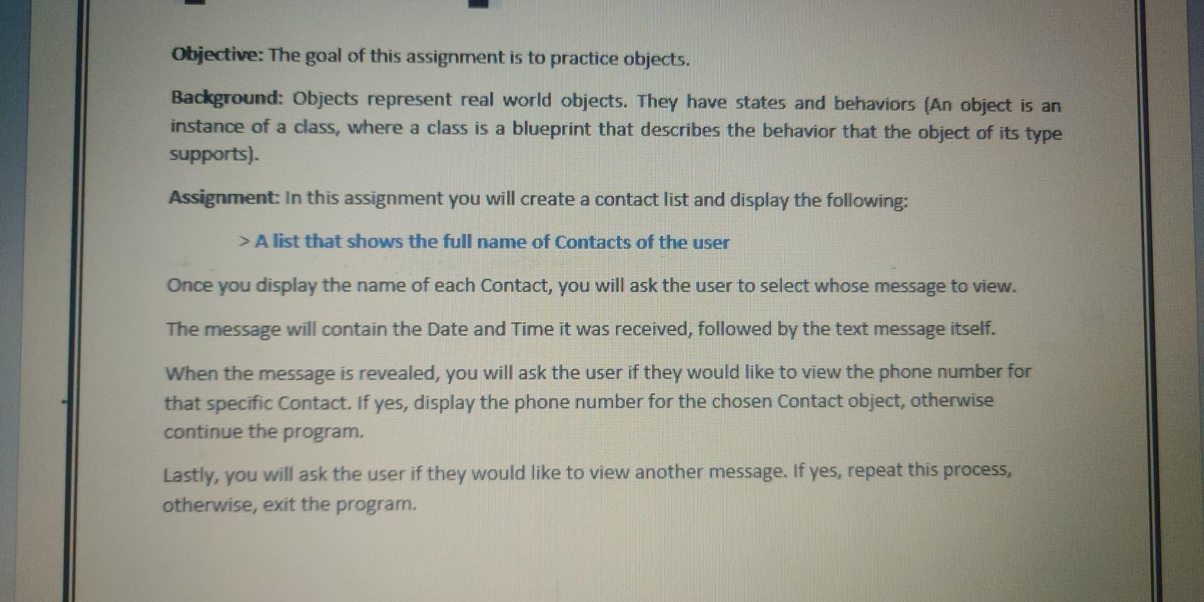 Solved Objective: The goal of this assignment is to practice | Chegg.com