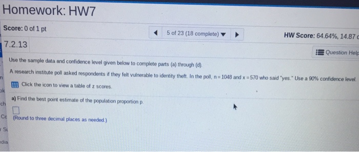 Solved B. Identify The Value Of The Margin Of Error E | Chegg.com