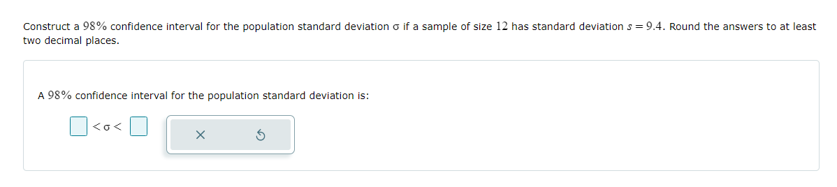 Solved Construct a 98% confidence interval for the | Chegg.com