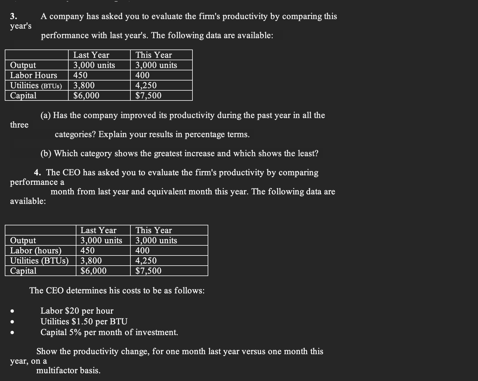 Solved 3. A Company Has Asked You To Evaluate The Firm's | Chegg.com