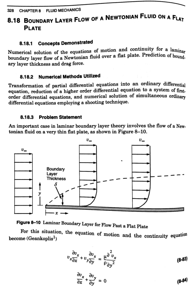 Solved 328 CHAPTER 8 FLUID MECHANICS 8.18 BOUNDARY LAYER