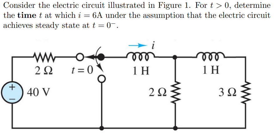 Solved Consider the electric circuit illustrated in Figure | Chegg.com