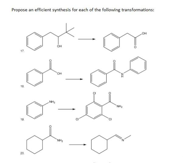 Solved Propose an efficient synthesis for each of the | Chegg.com