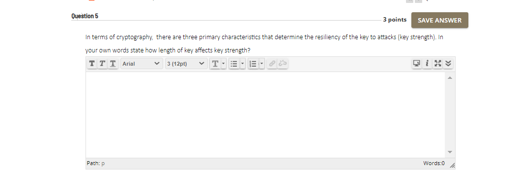 Solved Question 5 3 points SAVE ANSWER In terms of | Chegg.com